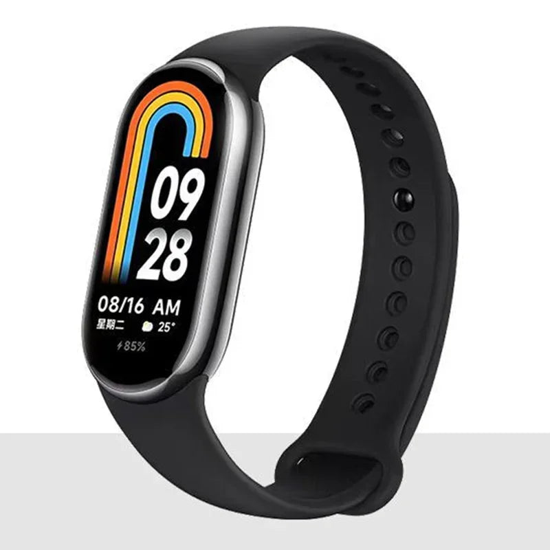 Atmungsaktives Silikon-Sportarmband kompatibel mit Mi Band 8 NFC