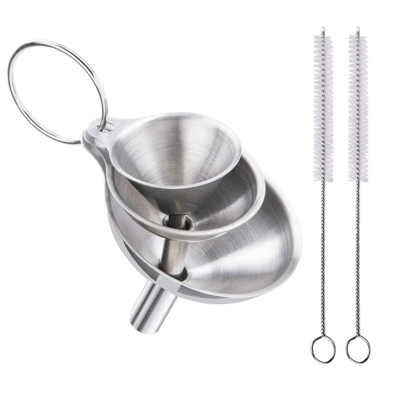 Präzises Edelstahl-Küchentrichter-Set 3/5-teilig – langlebig - spülmaschinenfest