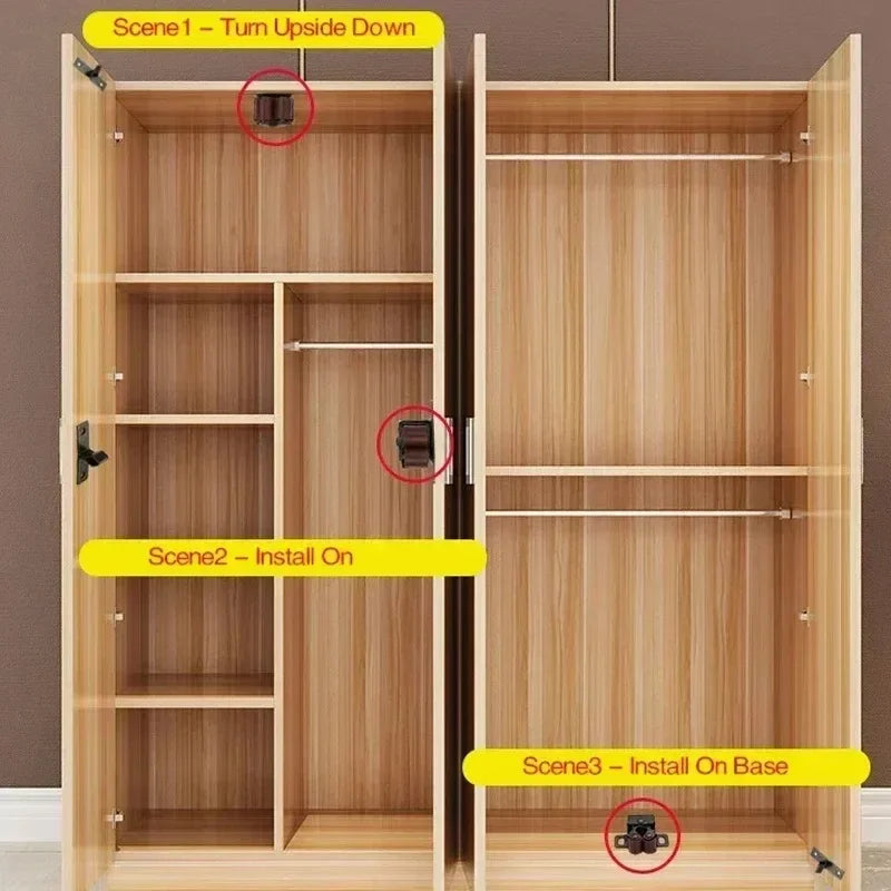 Drücken Sie die Türschnalle mit Magnet für Schranktüren Doppelradfeder