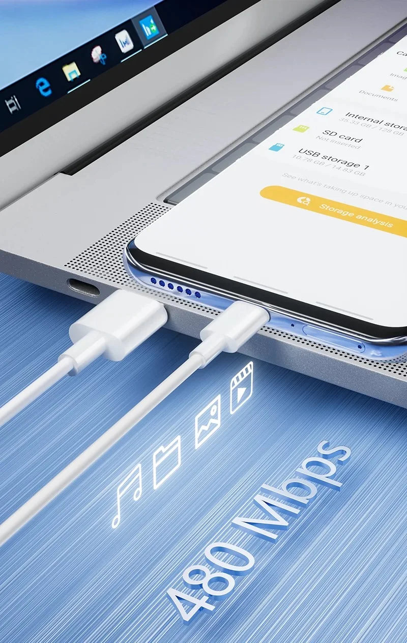 65W USB-C Schnellladegerät mit Ladekabel für zügiges Laden