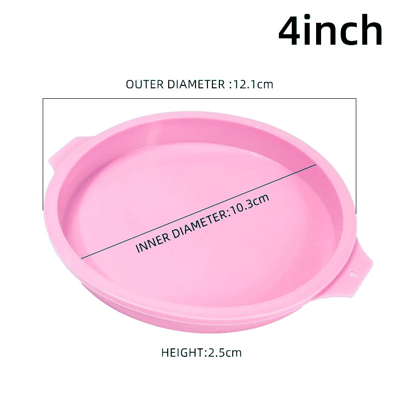 Antihaft Silikon Kuchenform 4/6/8 Zoll – Perfekt für DIY Torten - Backen