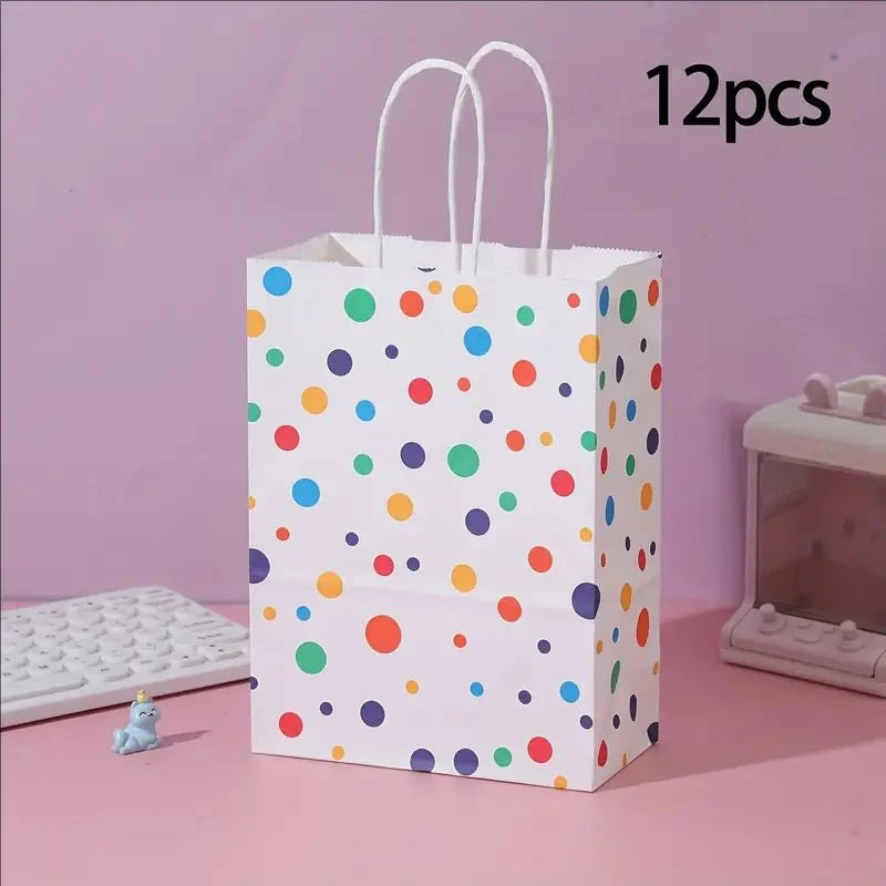 Bunte Kraftpapier Geschenktüten mit Griff für besondere Anlässe