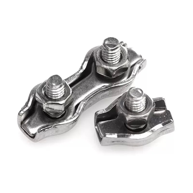 Sichere Edelstahl-Drahtseil-Clips M2-M6, wasserdicht - rostfrei, 1-5 Stück