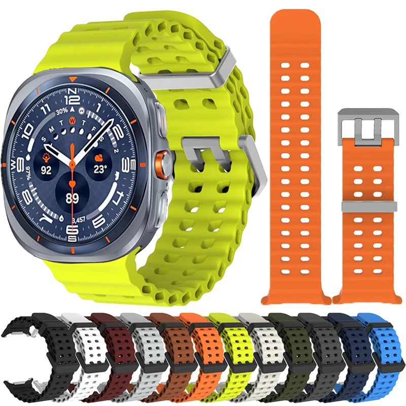 Marine Silikonarmband für Samsung Galaxy Watch Ultra 47 mm 2025 Modell
