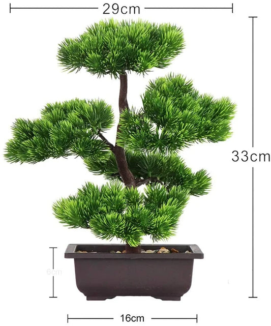 Japanische Kiefern Bonsai Pflanze Heim Dekoration 33 cm Höhe Kunstpflanze
