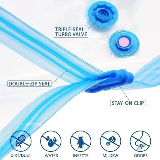 Platzsparende Vakuum Kompressionsbeutel für Kleidung und Reisen