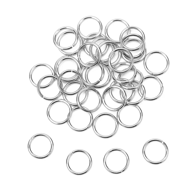 100 Stück Edelstahl offene Biegeringe 3-10 mm Schmuck Verbinder DIY