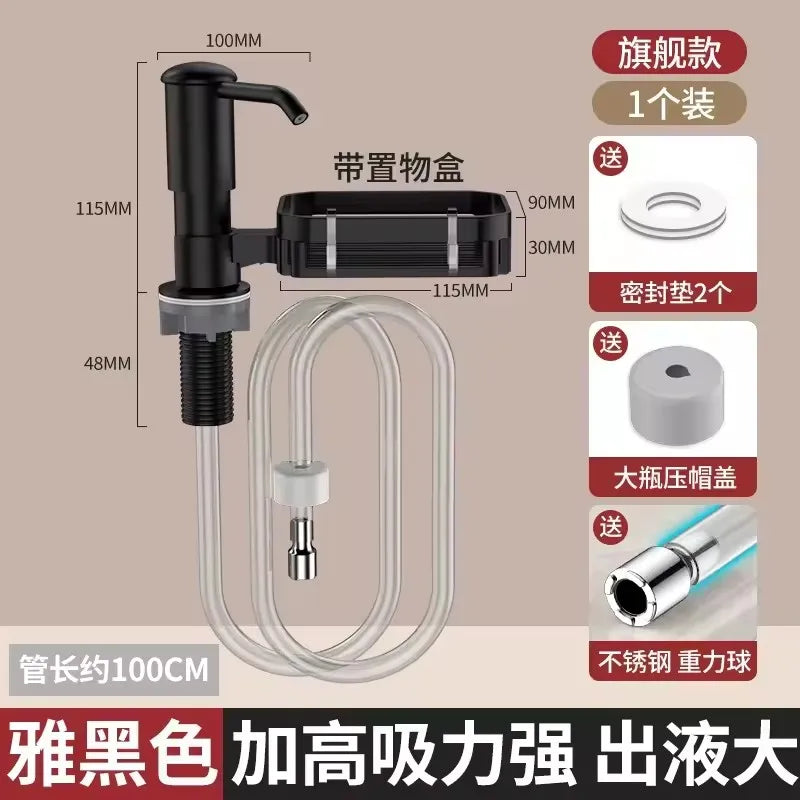 Küchenspülbecken Seifenspender Pumpe mit Silikon Schlauch für große Flaschen