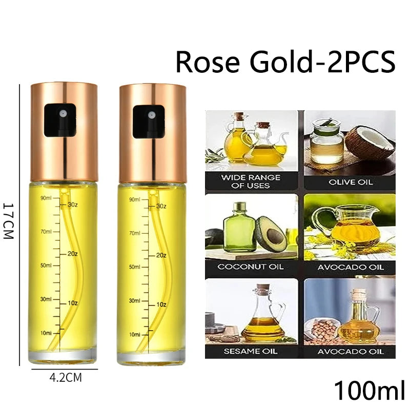 Glas Öl Sprüher für Kochen, Salat, Grillen, Backen – Essigflasche 2-in-1