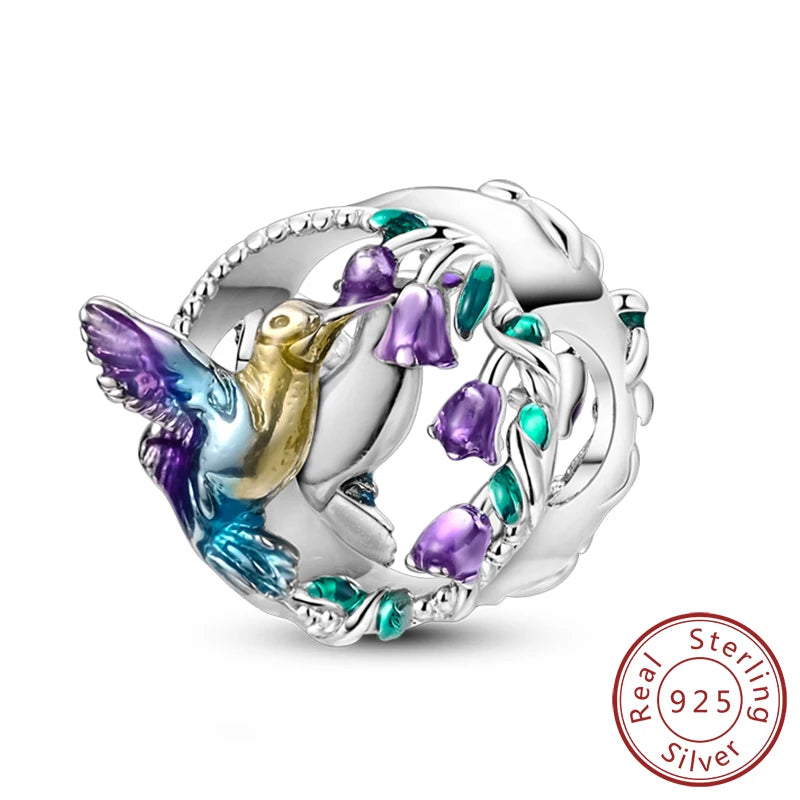 Funkelnder Schmetterlings-Charm aus 925 Sterlingsilber mit Zirkon – Elegant - Leicht