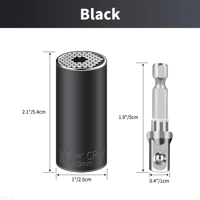 Universal Steckschlüsselsatz 7-19mm Chrom-Vanadium Multifunktions-Werkzeug