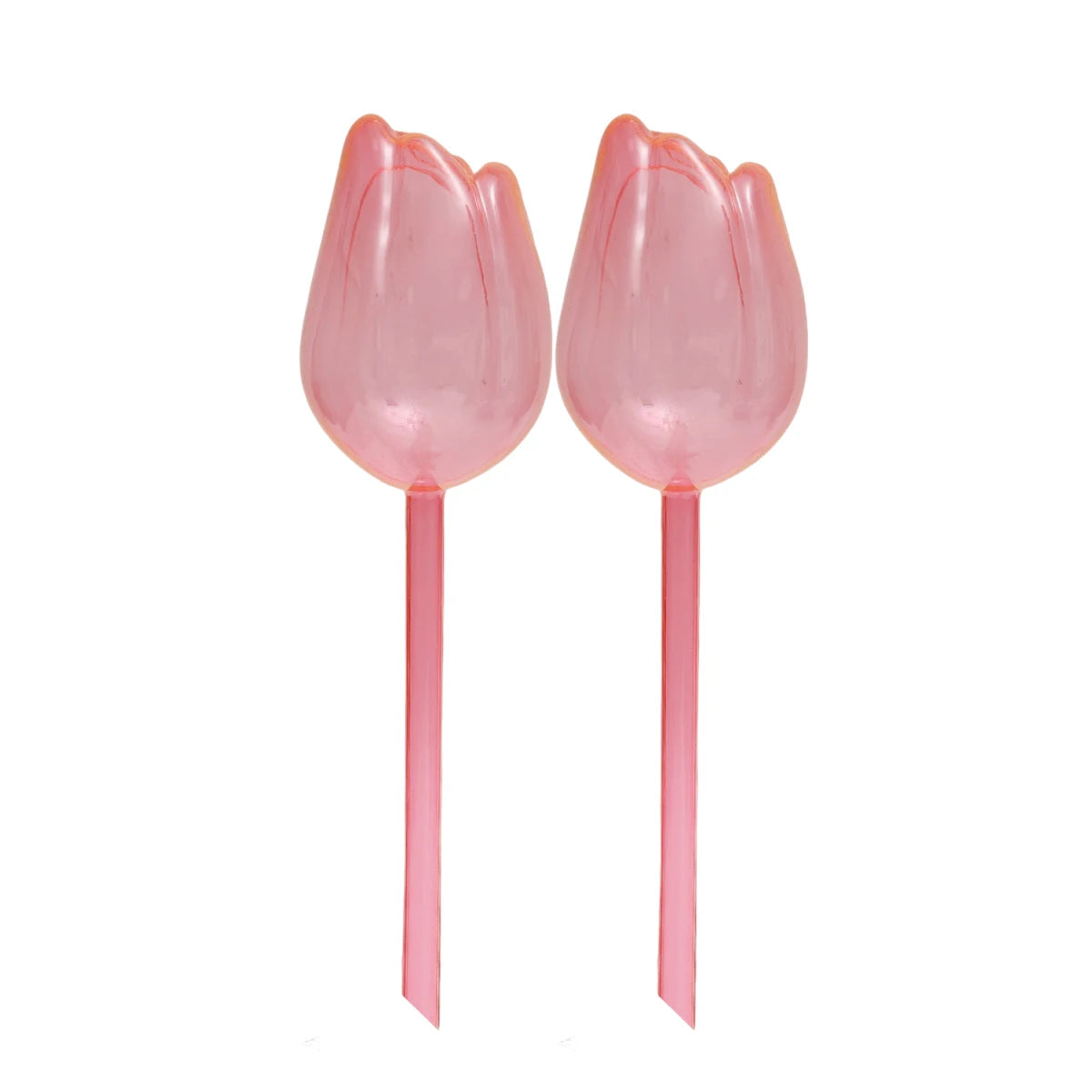 Selbstbewässernde Tulpenbewässerung aus Kunststoff – Tropfsystem in Rosa - Lila, 4er Set