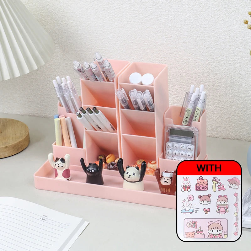 Stifthalter Kunststoff Quadratisch Schreibtisch Organizer Bleistifthalter