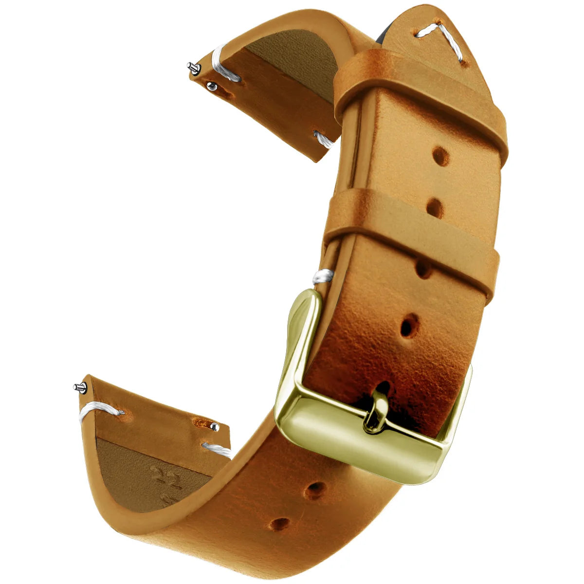 Wachs-Uhrenarmband aus echtem Leder mit Schnellverschluss in verschiedenen Größen