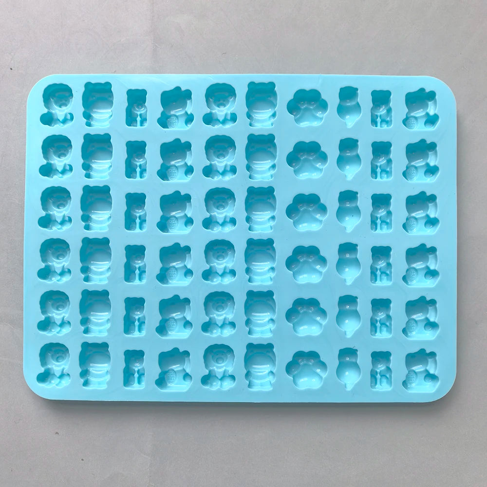 Silikonform mit 60 Kammern in Tierform für Backen und Süßigkeiten