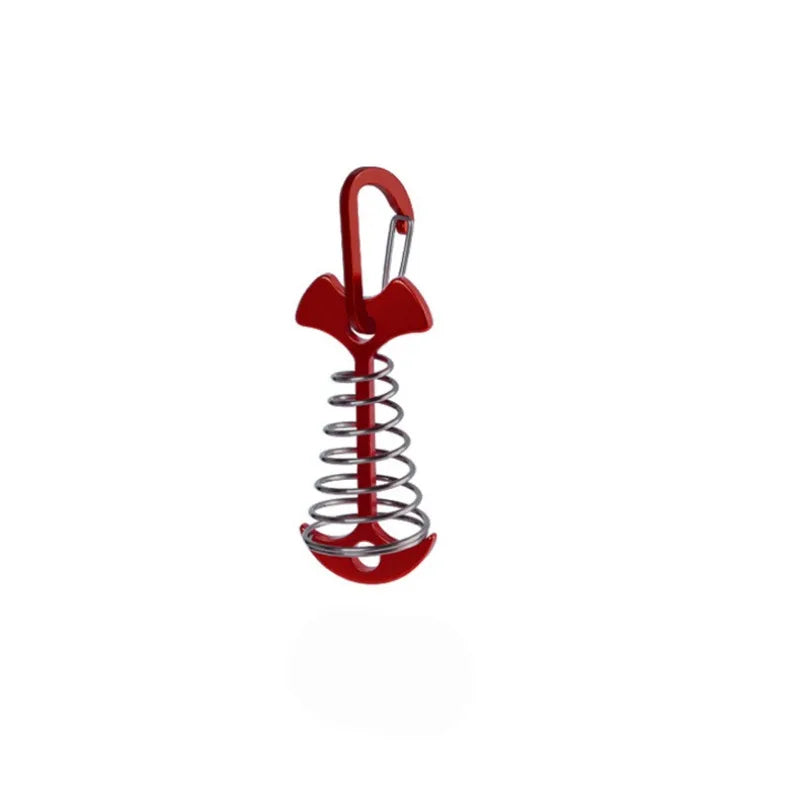 Einstellbarer Camping Karabiner Spirale Haken Windseil Schnalle Zelt Haken