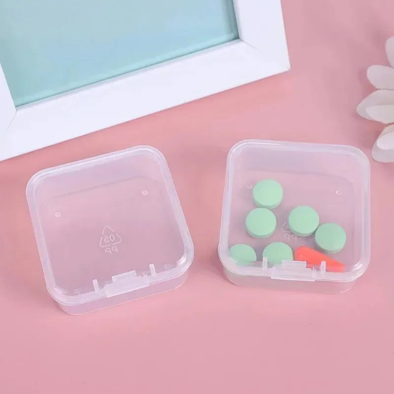 Platzsparend - Sicher: 6er Set transparente Mini Schmuck Aufbewahrungsboxen