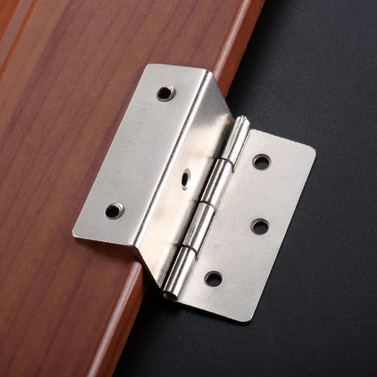 2er Set Silberne Möbel-Scharniere für Vintage-Kisten und Schränke