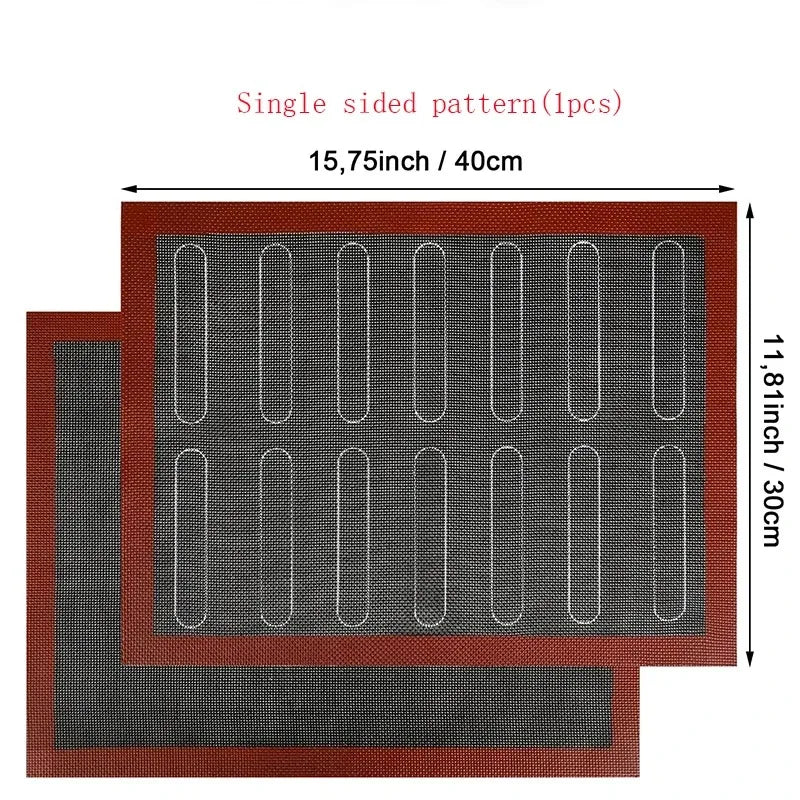 Silikon Backmatte Antihaft mit Hitzebeständigem Glasfasernetz für Gebäcke