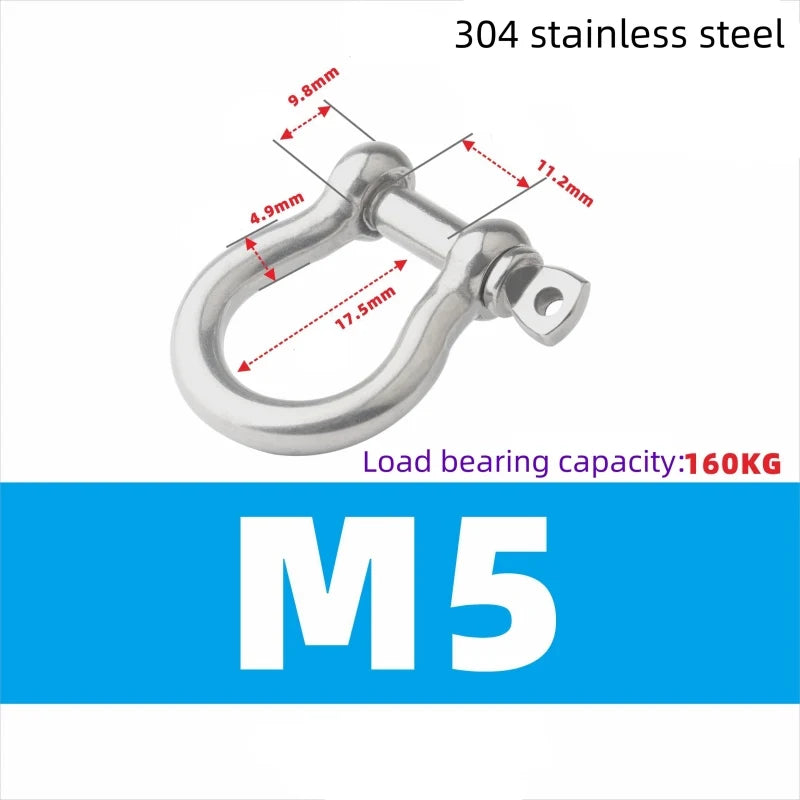 Edelstahl 304 Bogenschäkel für anspruchsvolle Marineanwendungen
