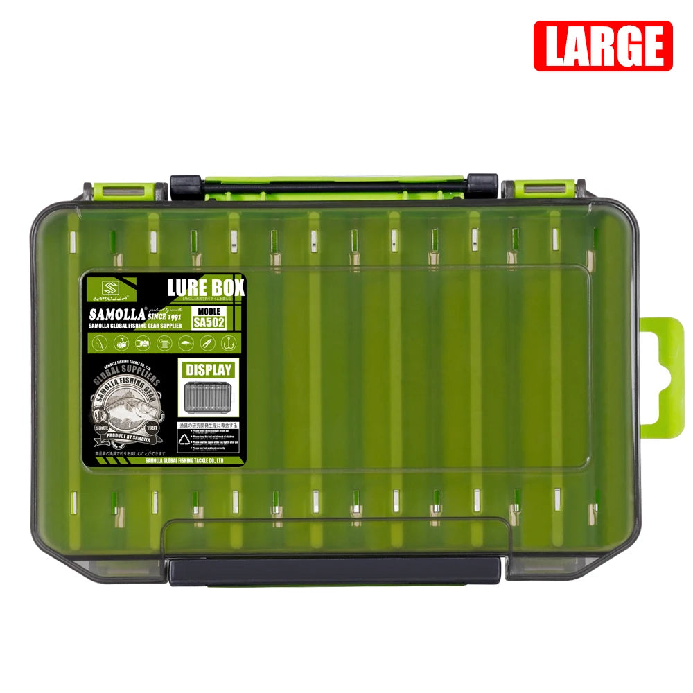 Robuste Angelgerät-Box mit 14 Fächern – Doppelseitiger Organizer für Meer - Strand
