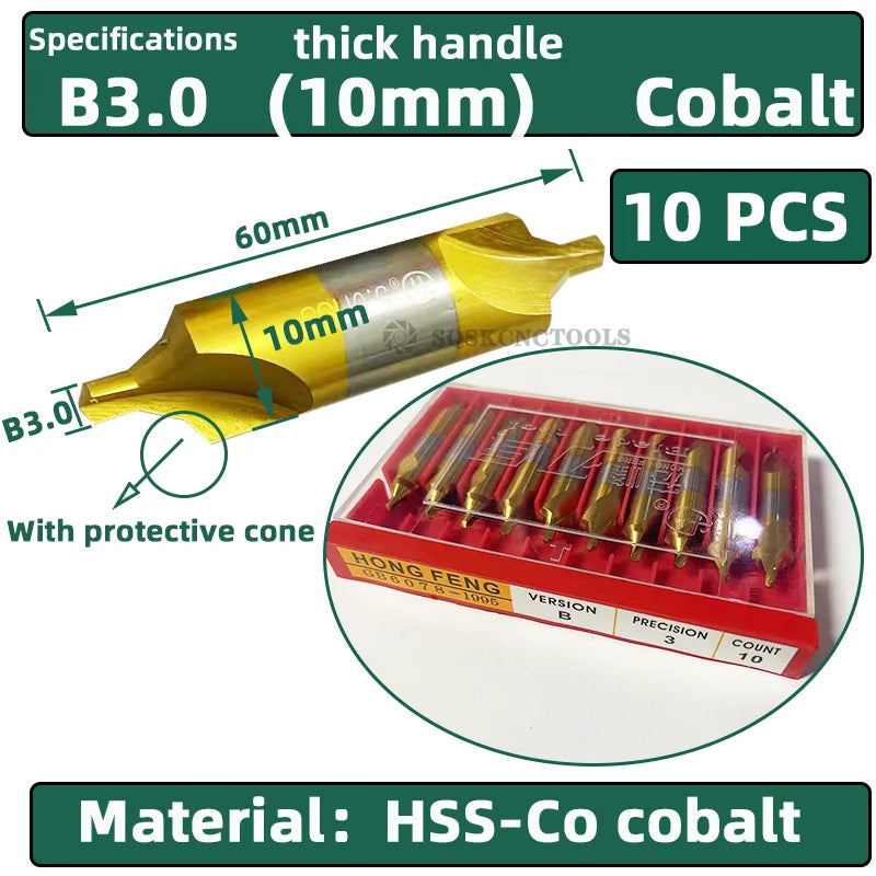HSS Zentrierbohrer-Set 6-tlg. für präzise Metallbohrungen (1,0-5,0mm)