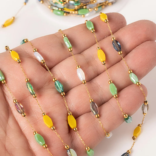 1m Edelstahl Schmuckkette für DIY Armband und Halsketten Zubehör