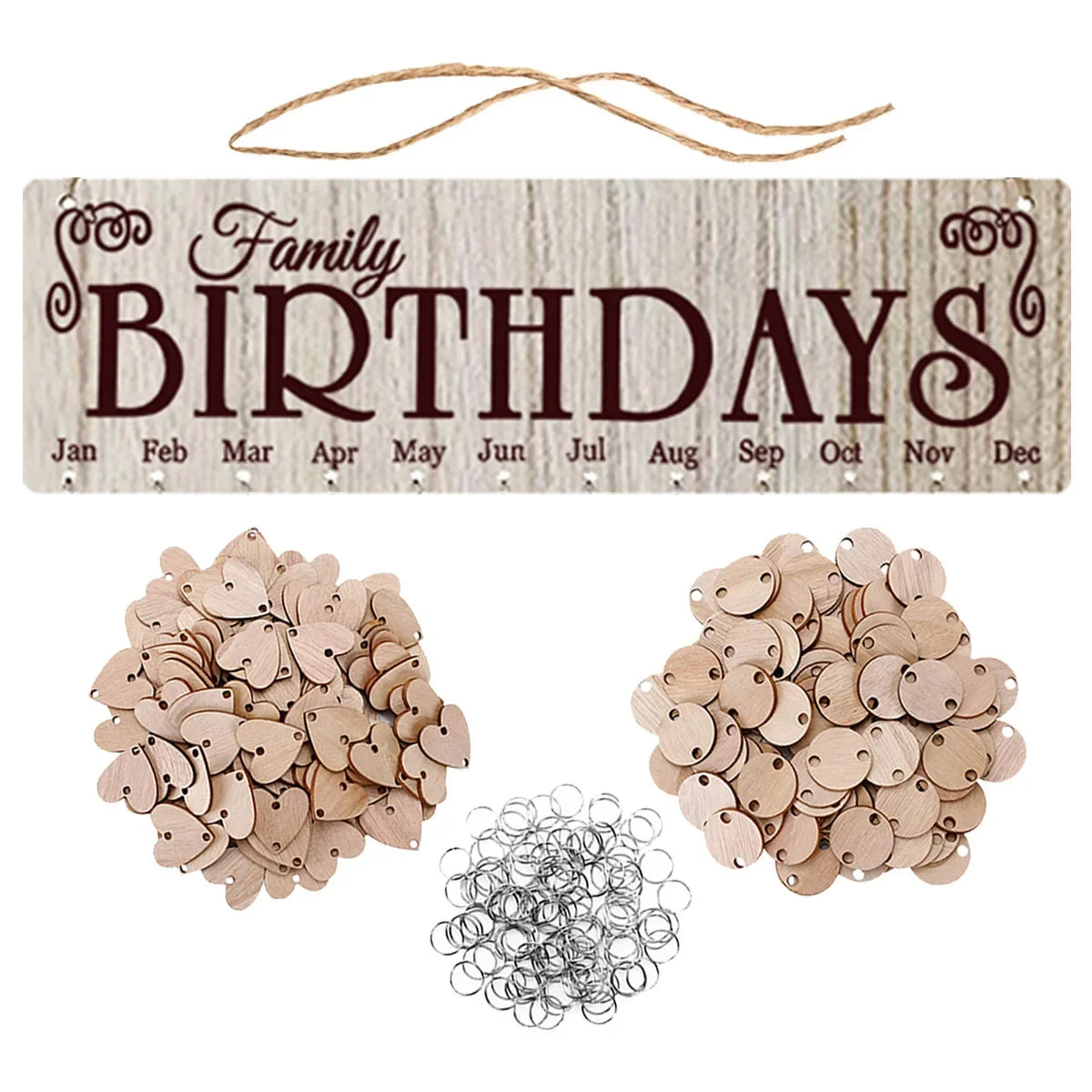 Eid DIY Holz Kalender Anhänger für Familie, Hochzeit und besondere Tage