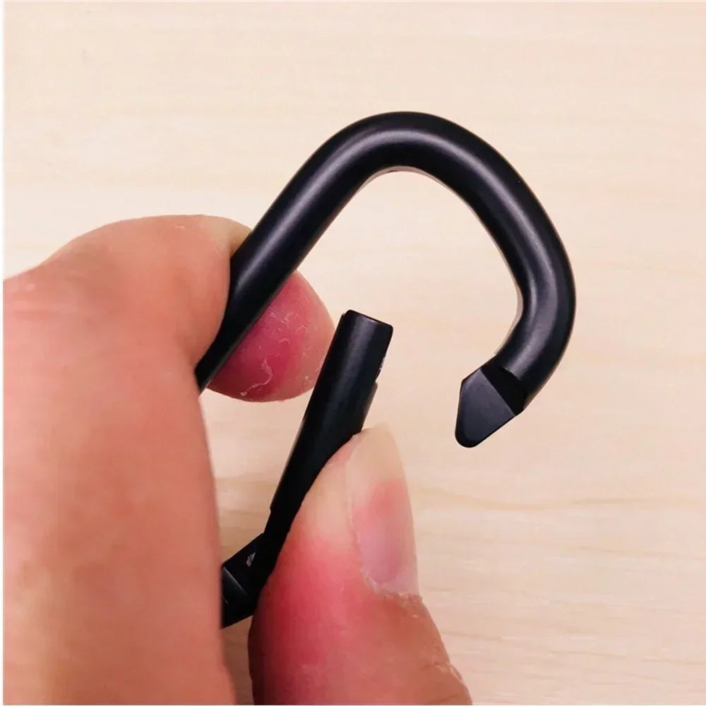 20 Stück schwarze und silberne Karabiner aus Aluminiumlegierung