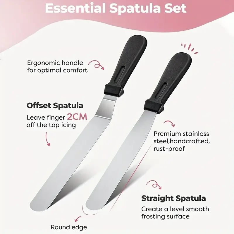 86-teiliges Kuchen Deko Set mit Drehteller für kreatives Backen