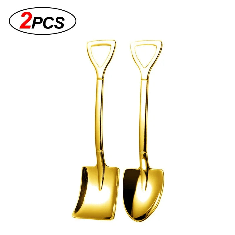 Elegante Mini-Löffel aus Edelstahl in Gold - Silber – 20er Set für Kaffee - Dessert