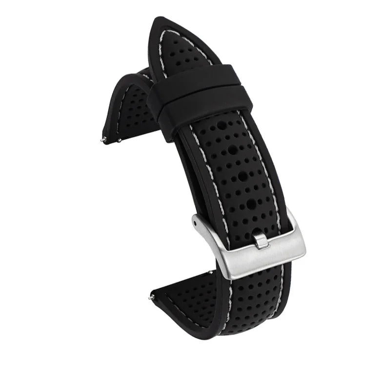 Weiches Silikon-Gummi-Uhrenarmband 20-24 mm, wasserdicht & atmungsaktiv