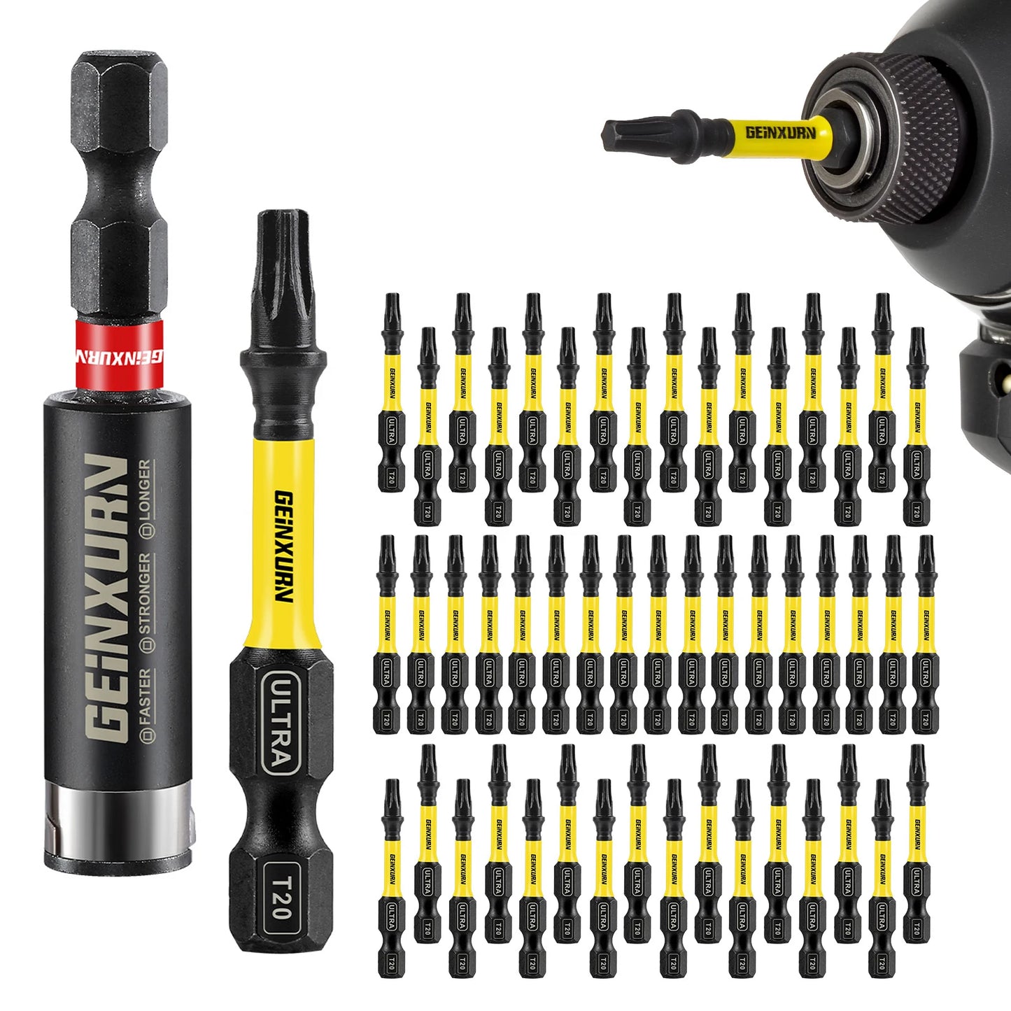 Magnetisches Impact Torx Schraubendreher Bit Set T20 aus S2-Stahl