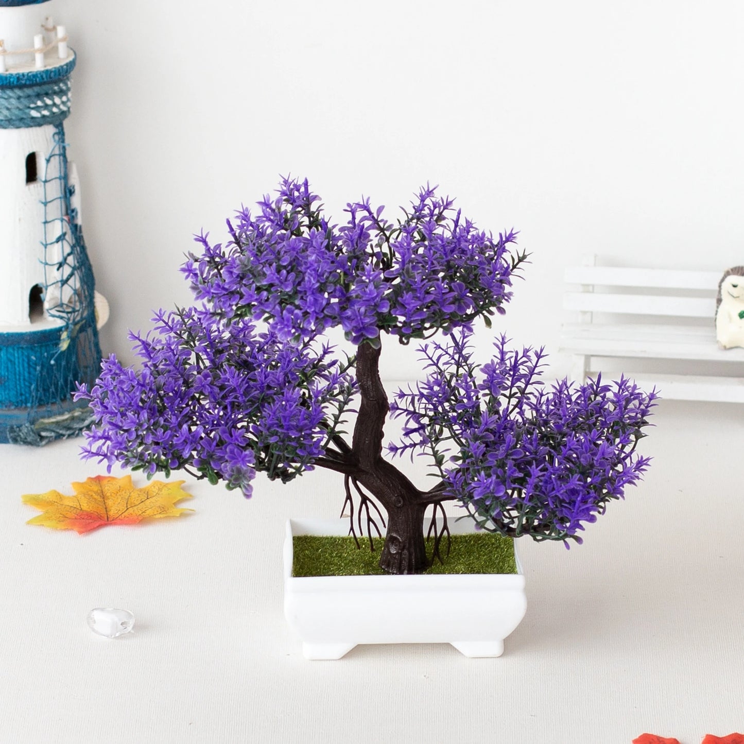 Grüne Kunstpflanze Bonsai für stilvolle Raumdekoration