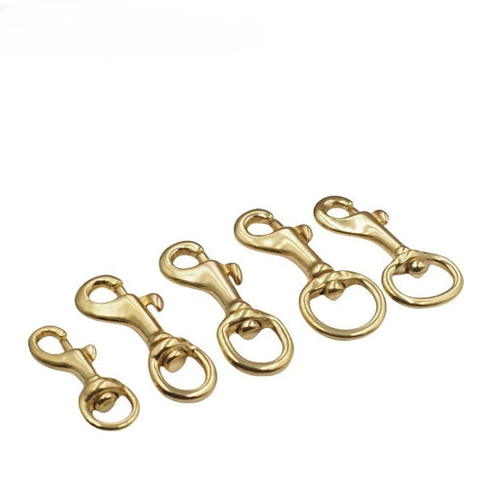 Massiver Messing Karabinerverschluss 10 30 mm drehbar für Taschen Gürtel