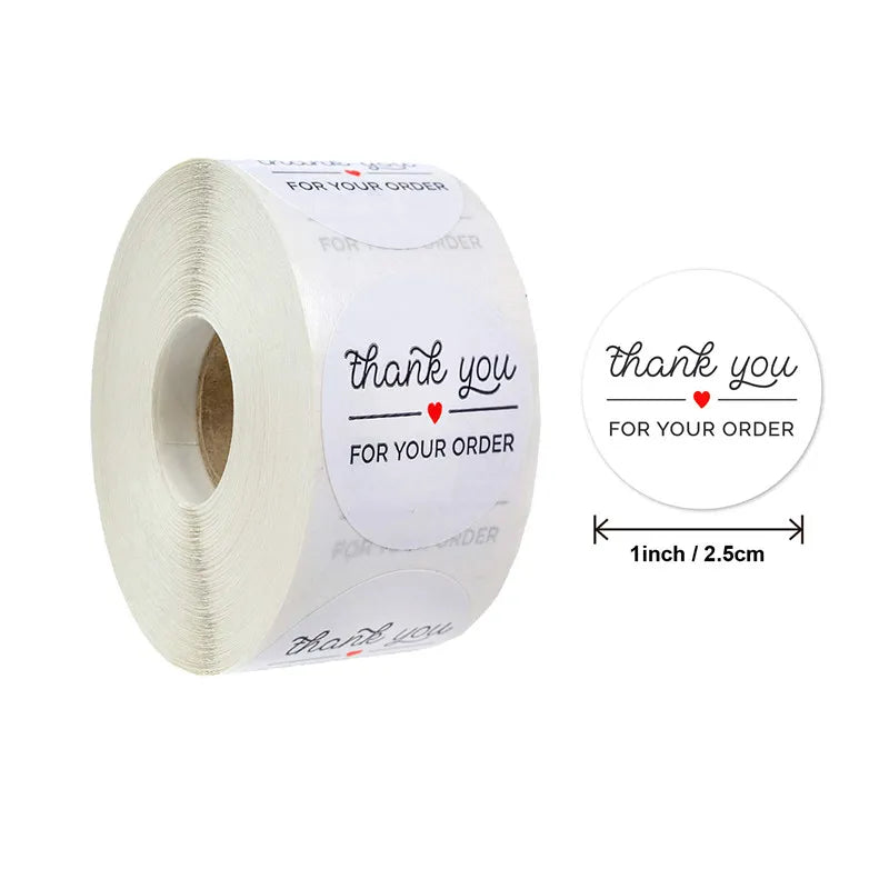 500 runde Kraftpapier-Etiketten für Geschenke, Kuchen und Hochzeit