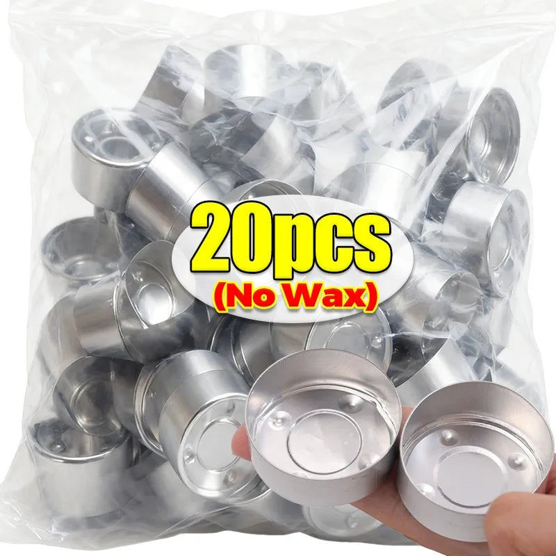 Leere Aluminium-Teelichtdosen für DIY-Kerzenherstellung in Sets