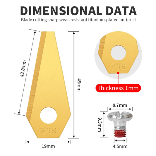 Langlebige Edelstahl-Rasenmähermesser für Bosch Indego Roboter, 9/18/27 Stk