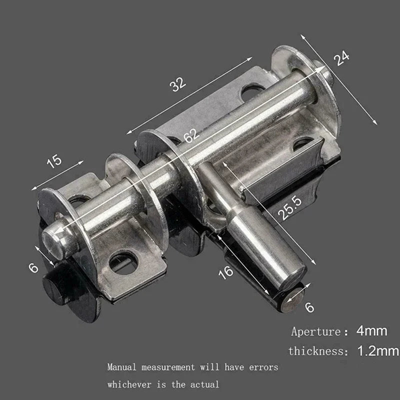 Robuster Edelstahl-Türriegel in Silber – kompakt, langlebig - sicher