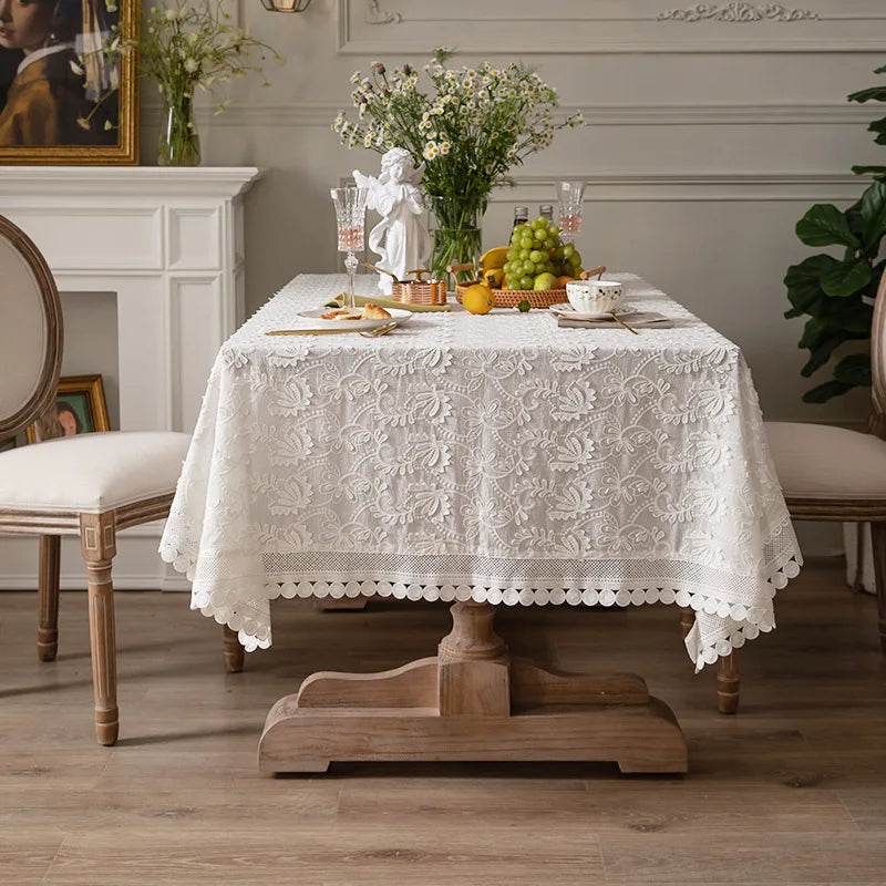Luxus Spitze Tischdecke Aus Polyester Und Baumwolle Für Wohn Und Esszimmer