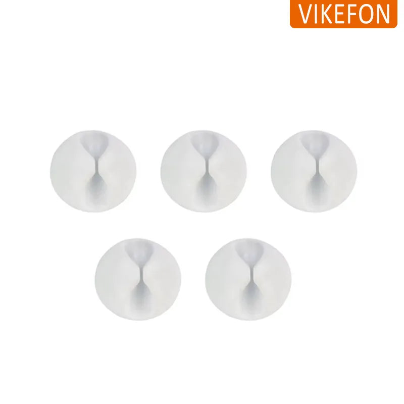 Silikon Kabelhalter rund 1cm | Mini Organizer für Desktop Kabelmanagement