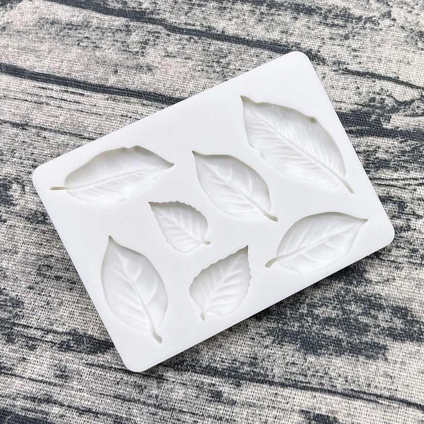 Silikonform in Blattoptik für Zucker, Schokolade und Fondant-Dekoration