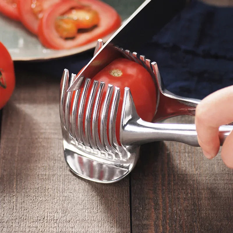 Edelstahl Zitrone - Tomaten Slicer - Handliches Küchenmesser für Obst