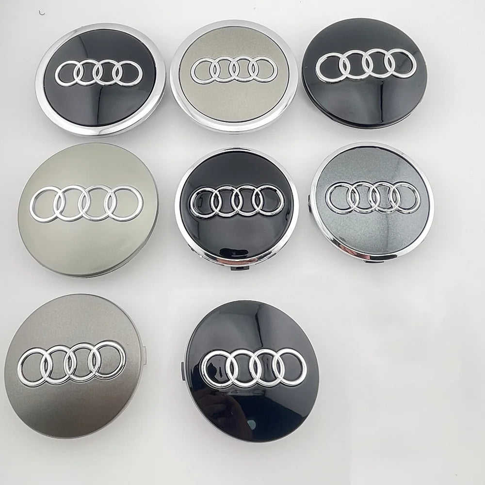 4x Radnabenkappen Set 60mm-69mm Ersatz Felgenkappen für Fahrzeug Styling