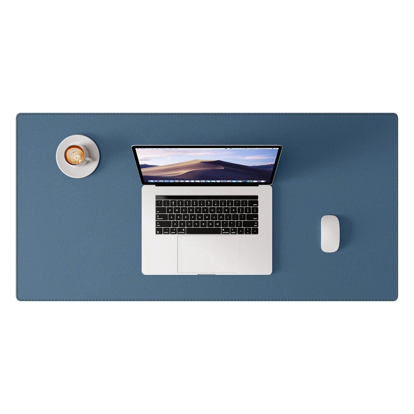 Rutschfeste PU Leder Schreibtischunterlage mit genähten Kanten