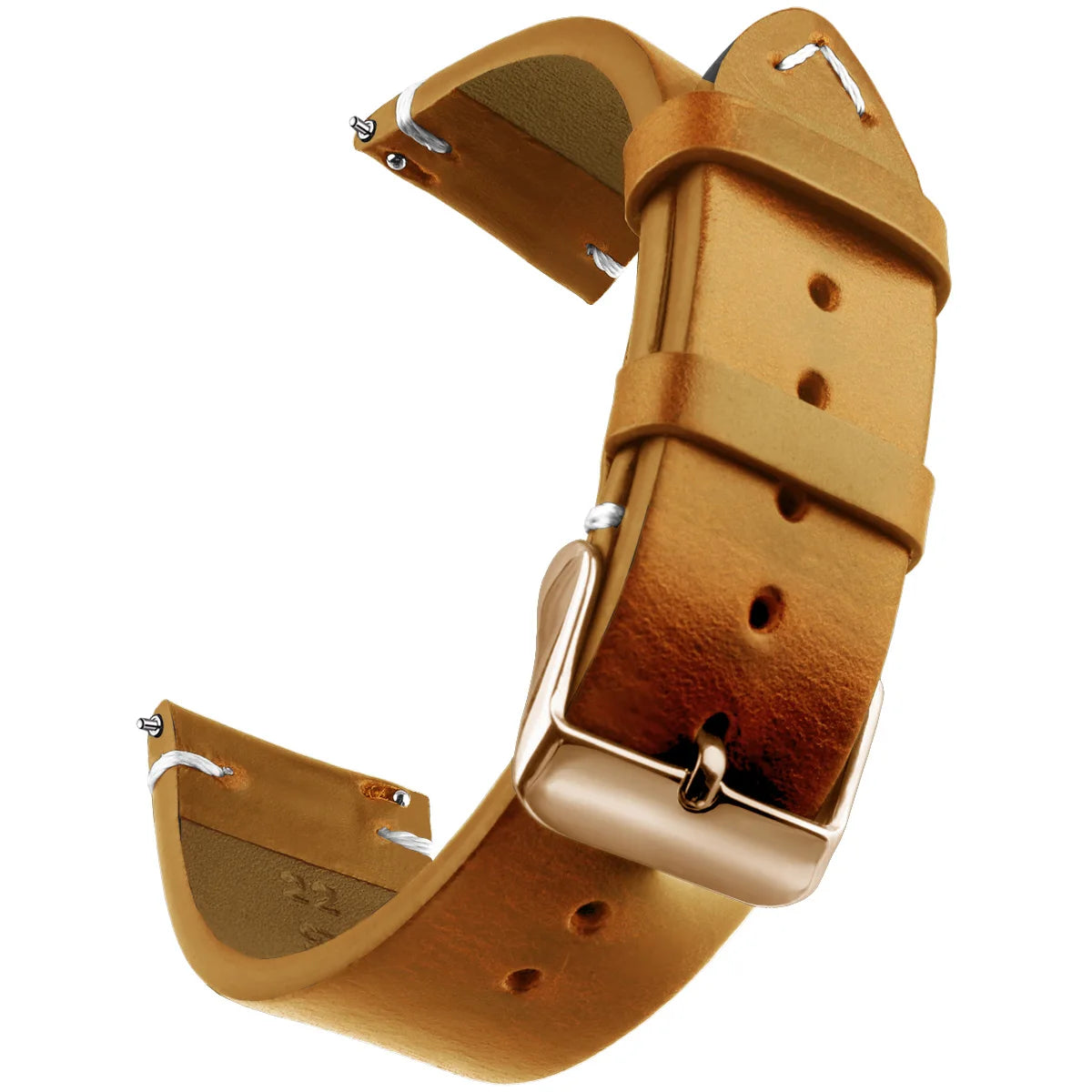 Wachs-Uhrenarmband aus echtem Leder mit Schnellverschluss in verschiedenen Größen
