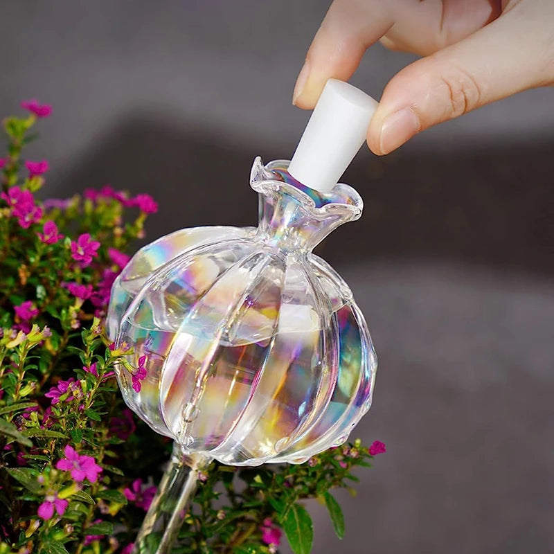 Nachhaltige Pflanzenpflege: Automatische Glas-Glühbirnenbewässerung für Zimmerpflanzen