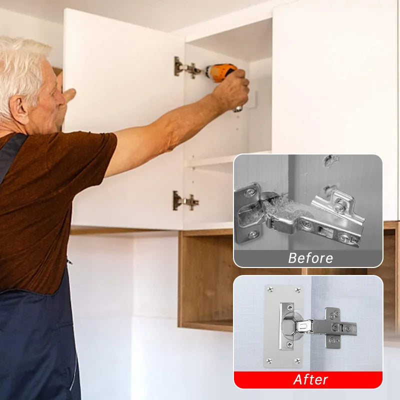 Edelstahl Scharnier Montageplatte für Möbel und Küchenschränke, robust