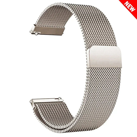 Elegantes 20/22mm Milanese Loop Magnetarmband aus Edelstahl – Unisex - Verstellbar
