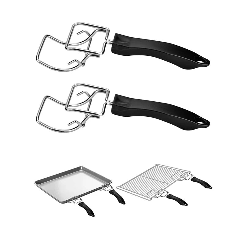 Sicher - ergonomisch: 2er Set Tablett-Extraktor für Air Fryer - Ofen, schwarz